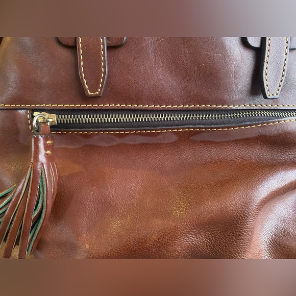 Dooney & Bourke Rich Brown Satchel - Picture 4 of 8